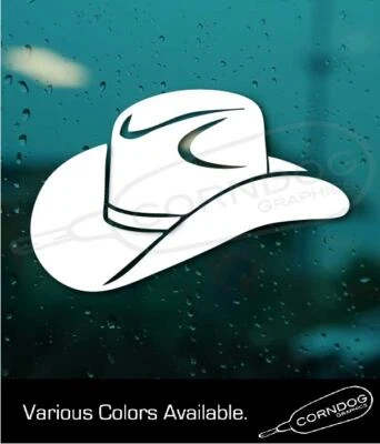 Sombrero de Vaquero Calcomanía PEGATINA CALCOMANÍA DE VINILO WESTERN COUNTRY YEE YEE SOUTH KICKER Foto 1 de 4