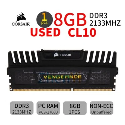 Corsair Vengeance 8GB DDR3 OC 2133MHz PC3-17000U Desktop Gaming Memory SDRAM WU - Image 1 of 4