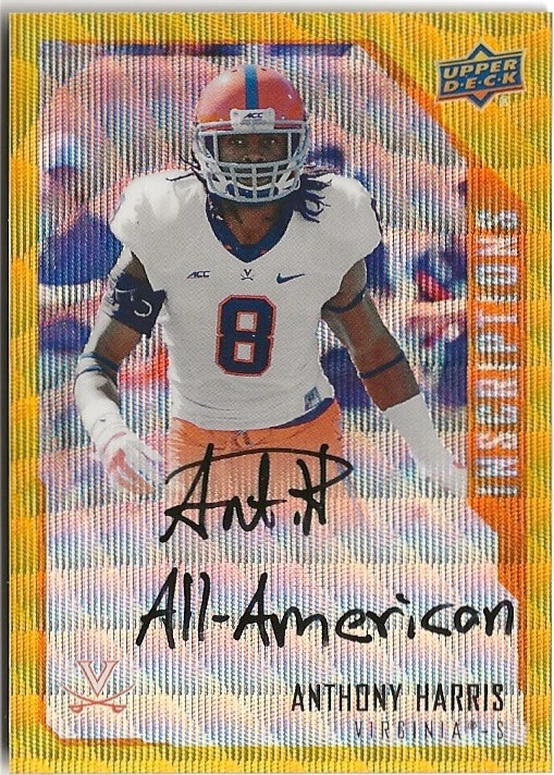 2015 Upper Deck Anthony Harris Gold Refractor Inscription Auto RC 09/10 - Image 1 of 1