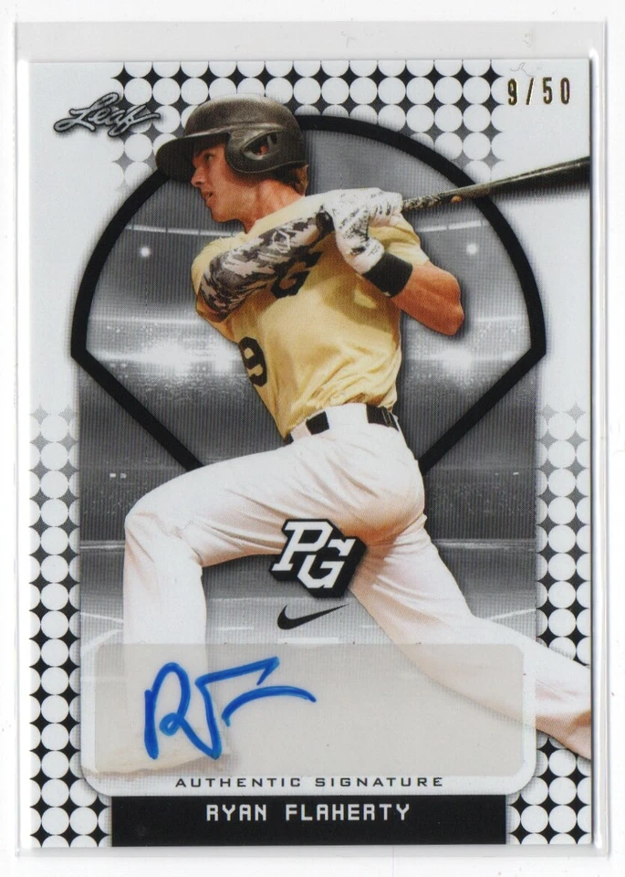 Leaf Perfect Game National Showcase Black /50 Ryan Flaherty 2018 #BA-RF1 Auto - Image 1 of 1