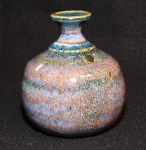 Olla de semillas de cerámica de estudio vintage firmada - Imagen 1 de 7