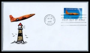 US FDC # 3173 32c Supersonic flight, 50 years Daisy Light  8 /10 1997, 9p5009 - Picture 1 of 1