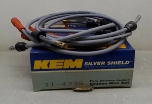 11-433S KEM Manufacturing Silver Shield Pure Silicone Jacket Ignition Wire Set - Picture 1 of 3