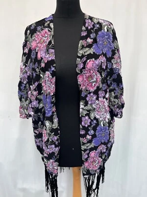 Fringed Multicolour Blouse Size 10 by New Look - Image 1 of 4