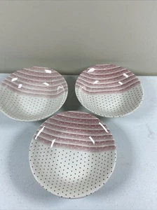 3 Stück Churchill PINK SHADES Müslischalen 6 Zoll Tupfen/Streifen - Bild 1 von 8