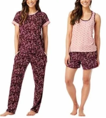 Lucky Brand Pajama 4pc Set, Tee-Tank-Short-Pants, Choose size&color, NWT - Image 1 of 4