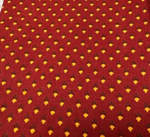 Vintage Red & Yellow Cotton Fabric Bundle with Tiny Floral Print 19x44" Craft Se - Picture 1 of 8