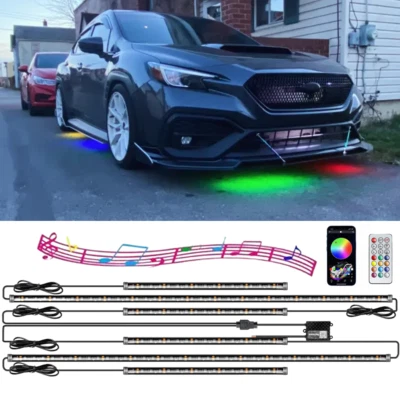 Kit de luces de tira de luces LED inferiores RGB de 6 piezas para Subaru WRX STI Foto 1 de 4