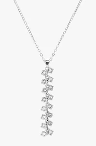 Ted Baker EIRRA Princess Glitzer Halskette Silberfarben Brandneu - Bild 1 von 3