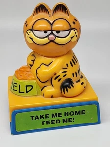 Vintage 1981 Garfield Wisecracks Figure Eyes Close Smirk - Take Me Home Feed Me - Picture 1 of 6