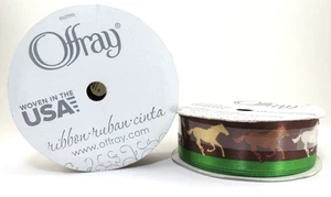 Cinta Offray Caballo en Marrón 7/8 pulgadas Grosgrain Poliéster Cinta, 2x9' - Imagen 1 de 2