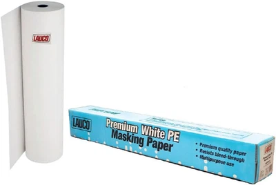 White Premium Masking Polyester Roll 36" W x 750'L - Highly Durable, Tear-Resist - Image 1 of 4