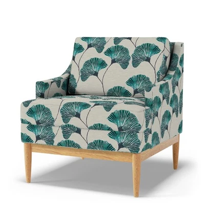 Ginko Leaves In Contemporary Style Printed Upholstery Fabric By the Yard - Image 1 of 2