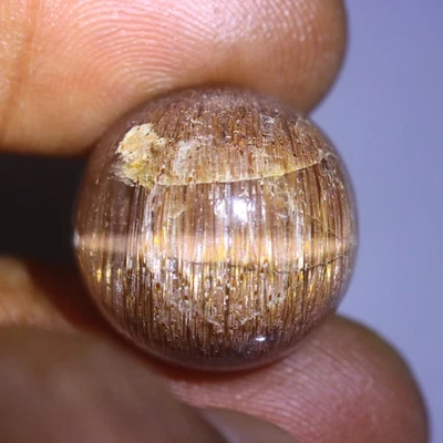 20.71 Cts_Loose Gemstone_100 % Natural Unheated Rutilated Quartz Cat's Eye - Image 1 of 3