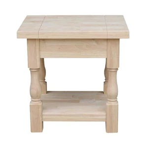 International Concepts Tuscan Unfinished End Table - Picture 1 of 12