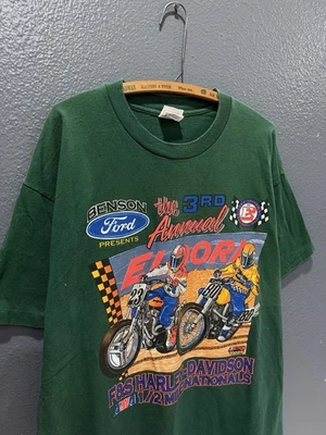 Camiseta verde Harley Davidson Half Mile Racing Championship años 90 vintage XL AMA Foto 1 de 4