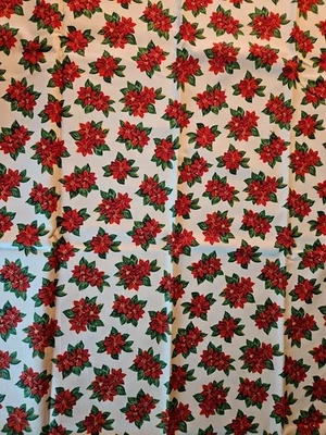 Windham Fabrics - Paper Doll Christmas Vintage Gold Poinstetta 1 Yard - Image 1 of 2