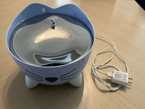 Catit PIXI Water Drinking Fountain for Cats Kittens Blue Stainless Steel Top - Picture 1 of 5