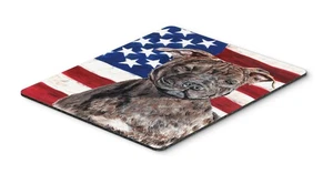 Staffordshire Bull Terrier Staffie with American Flag USA Mouse Pad, Hot Pad or - Bild 1 von 2