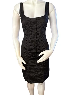 Nina Ricci Silk/Cotton Black Ruffled Sleeveless Mini Dress Size FR36 US2 UK6 - Image 1 of 4