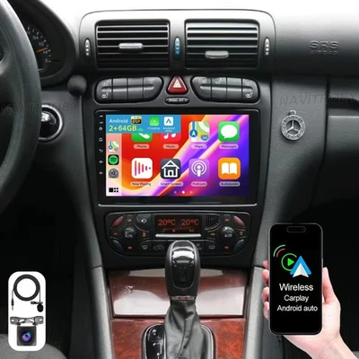KAM+ Für Mercedes Benz C-Klasse W203 2001-03 Android 15 Autoradio GPS Navi 2+64G - Bild 1 von 4