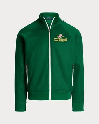 Chaqueta de Pista Polo Ralph Lauren Bordada Trenzada Tricot Tenis Verde Talla XL Foto 1 de 4