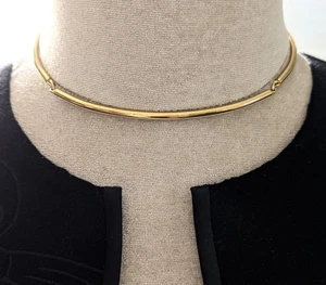 Krone Trifari Göttin Metall Halsreif Halskette Vintage Minimalistisch Schmuck Geschenk - Bild 1 von 4