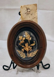 Años 70 De Colección Oro 24K Hawaiano Hula Niña Orquídea Flor Pared Colgante Escultura Saburo - Imagen 1 de 5