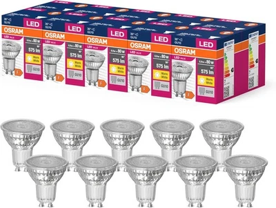 OSRAM 10x LED Star Value PAR16 LED Lampe für GU10 Sockel, Reflektor-Lampe, 80W - Bild 1 von 4