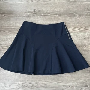Banana Republic Ponte Knit Short Flare Skirt Navy Blue Womens 6 New - Picture 1 of 10