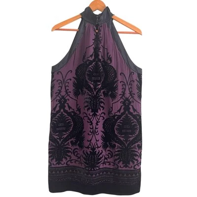 Vestido Vintage Max Studio Púrpura Burnout Seda Terciopelo L Hada Grunge Capricho   Foto 1 de 4