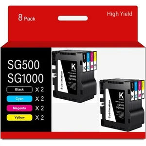 Compatibile per Sawgrass SG500 SG1000 Cartuccia di Inchiostro a Sublimazione Stampante Confezione da 8... - Foto 1 di 5