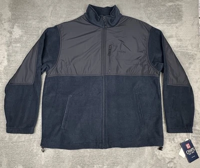 Chaqueta polar Chaps Everest para hombre XL azul cremallera completa resistente al viento duradera NUEVA Foto 1 de 4