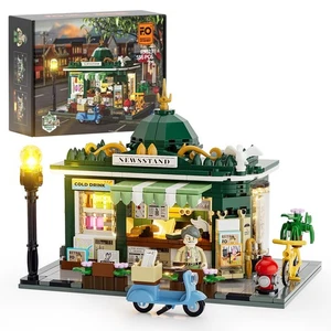 Newsstand Lighting Building Bricks Set - City Town Life Newsstand LED Light C... - Picture 1 of 6