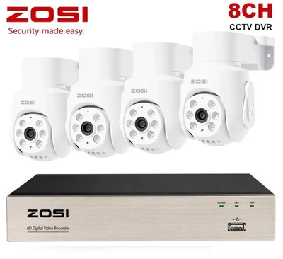 Sistema de câmera de segurança externa ZOSI 8CH 5MP DVR 1080p detecção de movimento visão noturna - Imagem 1 de 4