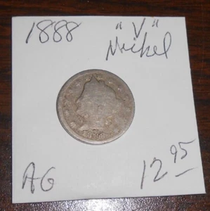 1888 LIBERTY HEAD "V" NICKEL  -  ABOUT GOOD - Picture 1 of 5