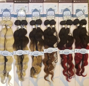 Black Diamond 100% Human Hair for Weaving - BRAZILIAN PURE REMI SPIRAL WAVE - Picture 1 of 1