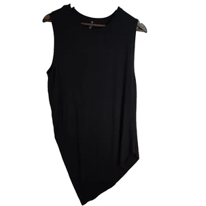 Athleta Black Asymmetrical Hem Sleeveless Top Womens Large - Picture 1 of 5