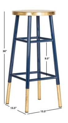 Safavieh Emery Dipped Gold Leaf Bar Stool, Reduced Price 2172700584 FOX3230A - Image 1 of 4