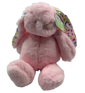 Spark Imagine Easter Gift Baby Kids Pink & Flower Ears Soft Rattle Bunny Plush - Picture 1 of 5