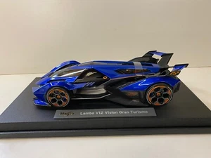 Lamborghini V12 Vision Gran Turismo Maisto 1/18 1:18 Modell Modellauto blau - Picture 1 of 7