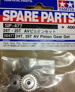 NUEVO EN PAQUETE TAMIYA 50477 AV PIÑÓN JUEGO DE ENGRANAJES 24T / 25T - Imagen 1 de 1