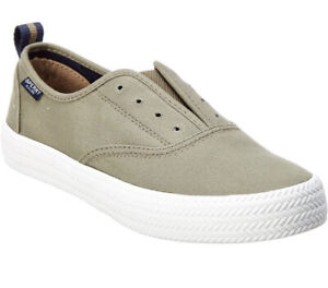 NEW Sperry Top Sider Creep Crest Knot Memory Foam Slip On Olive Shoes Size 8