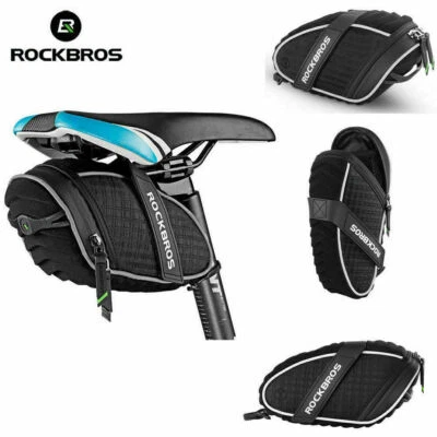 ROCKBROS Bicycle Seat Saddle Bag Under Seat Storage Tail Pouch Cycling Bags - Image 1 of 4