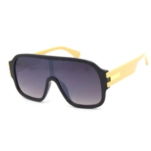 Shield Sunglasses Women Oversized Fashion Comfortable Black Lens UV400 Protect - Picture 1 of 4