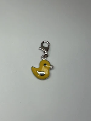 Pulsera de pato amarillo esmaltado de plata 925 de 1/4 pulgada Foto 1 de 2