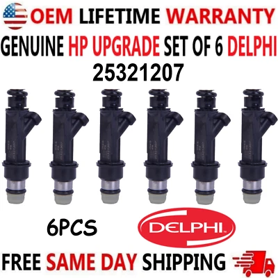 Injetores de combustível Delphi 6 peças HP UPGRADE para 2004, 2005 Buick Rainier 4.2L V6 - Imagem 1 de 4