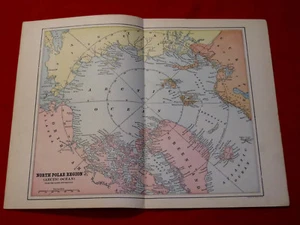 ~ REGIÓN POLAR NORTE ~ OCÉANO ÁRTICO / MAPA (11 X 14")  - Imagen 1 de 8