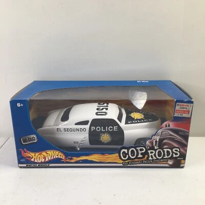 Vintage Hot Wheels Cop Rods '49 Merc 1:24 Scale Diecast El Segundo Police NOS - Image 1 of 4