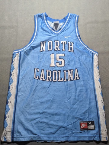 North Carolina Tar Heels Jersey Mens XL Blue Nike Team Made in USA Distressed Cover